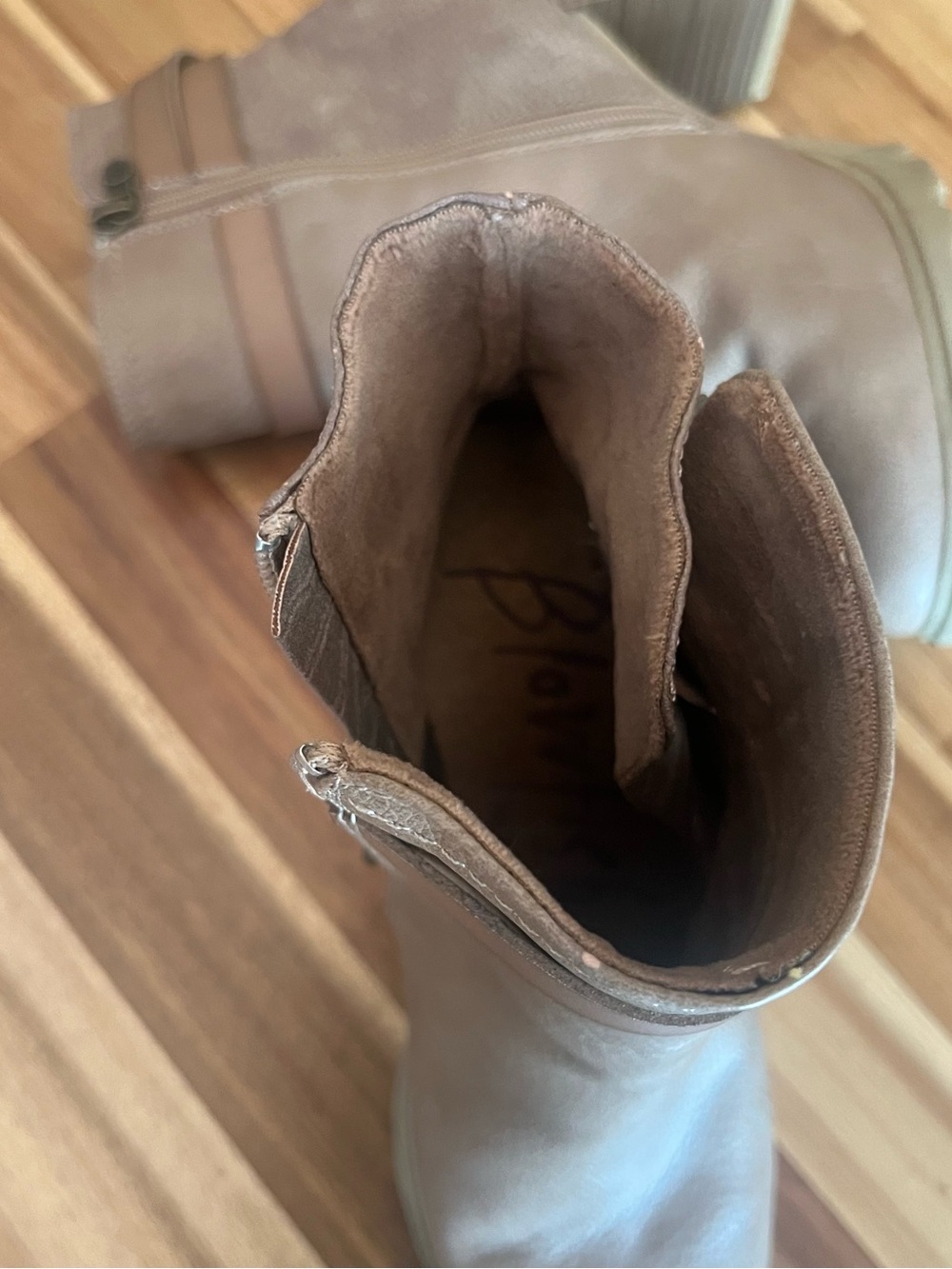 Blowfish Chunky Heel Ankle Boots in Taupe - Picture 10 of 11